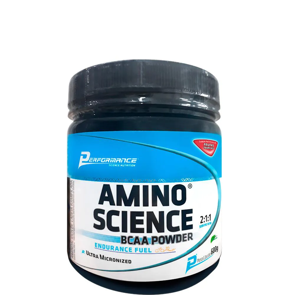 Bcaa em Pó Amino Science 600G – Performance Nutrition Laranja